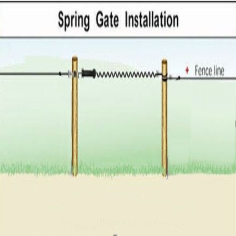 Gemi Elettronica Kit portillon avec ressort 5 m pour clôture électrique passage sécurisé chevaux bovins gemi