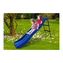 Kinderrutsche Finn 185 x 95 x 110 cm - Rutsche aus Stahl, Kunststoff - Rutschbahn für Gartenabenteuer - Gartenrutsche für Kinder