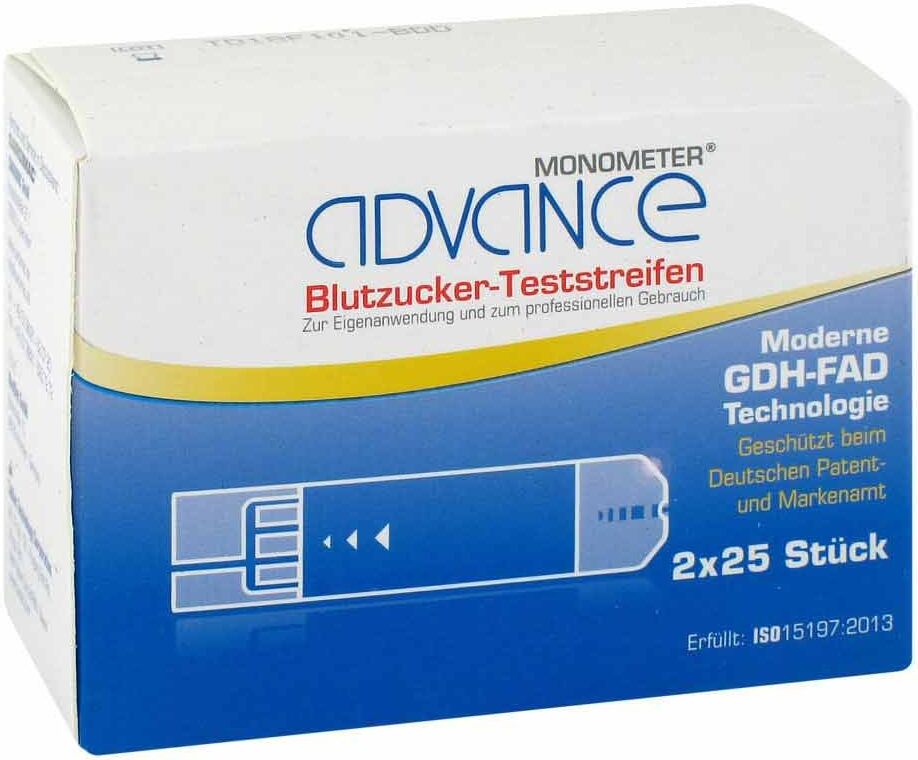 Advance Monometer Blutzucker Teststr. Gdh 2X25stk