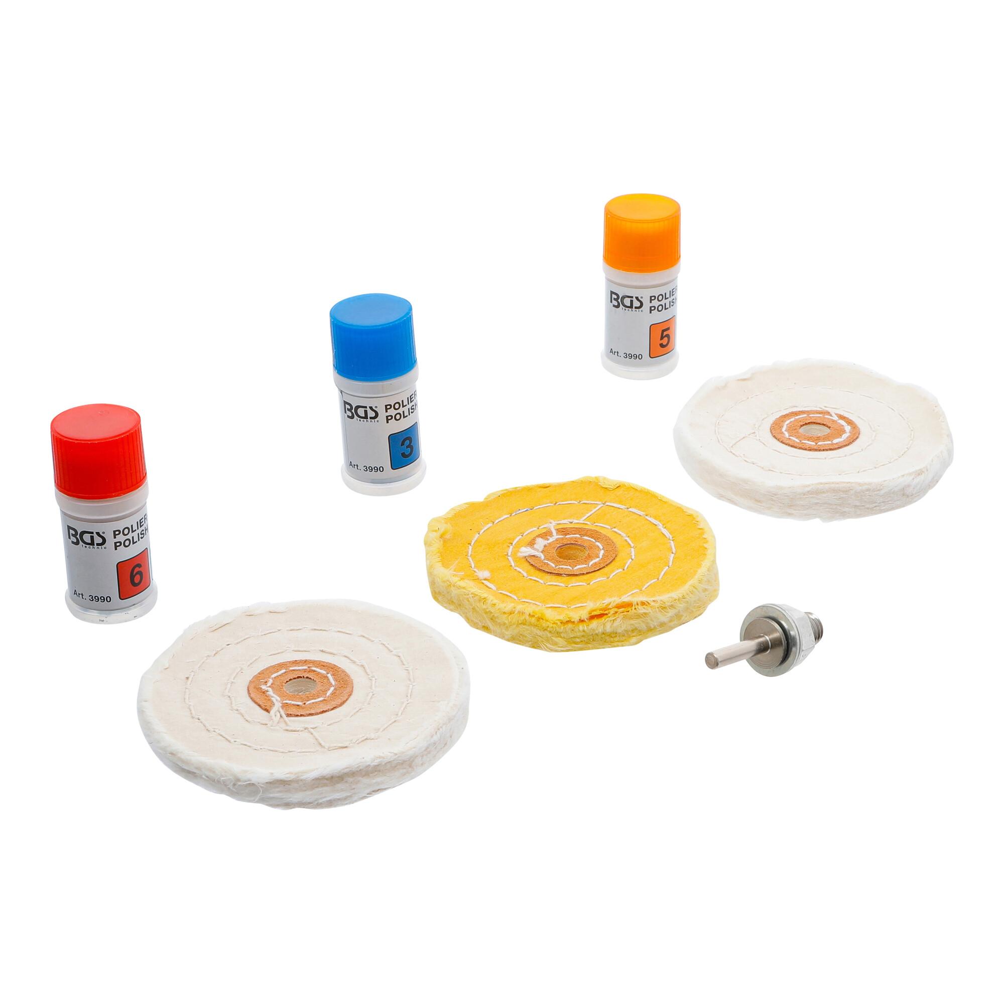 BGS Polier-Sortiment für weiche Metalle, 7-tlg. ; BGS technic (3990)