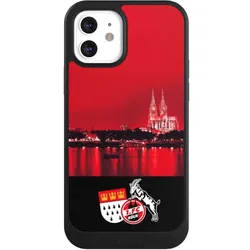 Nivocase Hülle für Apple iPhone 12 Handyhülle NIVOcore Case Schwarz 1. FC Köln Offizielles Lizenzprodukt (Apple iPhone 12), Smartphone Hülle, Schwarz