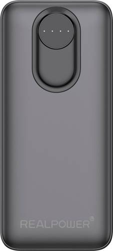 RealPower Powerbank 20.000 mAh Quick Charge, USB PD Schwarz