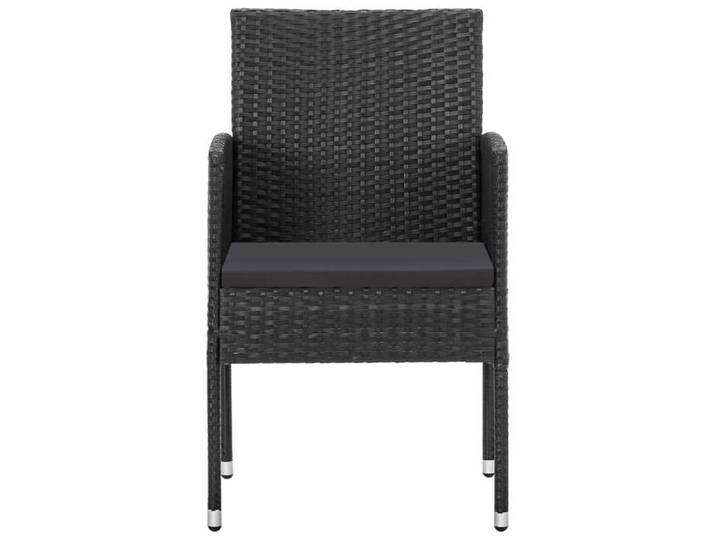 Ensemble à dîner de jardin 5 pcs Résine tressée Noir_2 ans garantie_34753