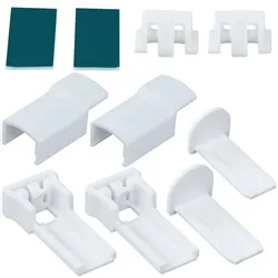 EXKLUSIV HEIMTEXTIL Ersatzteile 2x Klemmträgerset + 2x Klebepads für Plissee verspannt ohne Bohren