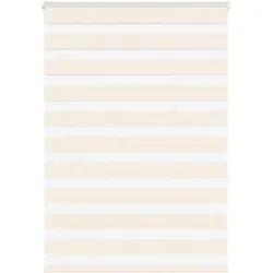 vidaXL Doppelrollo Marmorbeige 105x150cm Stoffbreite 100,9 cm Polyester