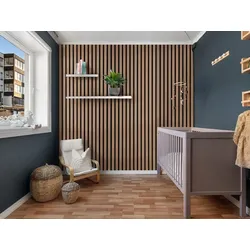 Akustikpaneel LuxLine, Eiche Amalfi, 2400x561x19 mm, 3-seitig foliert