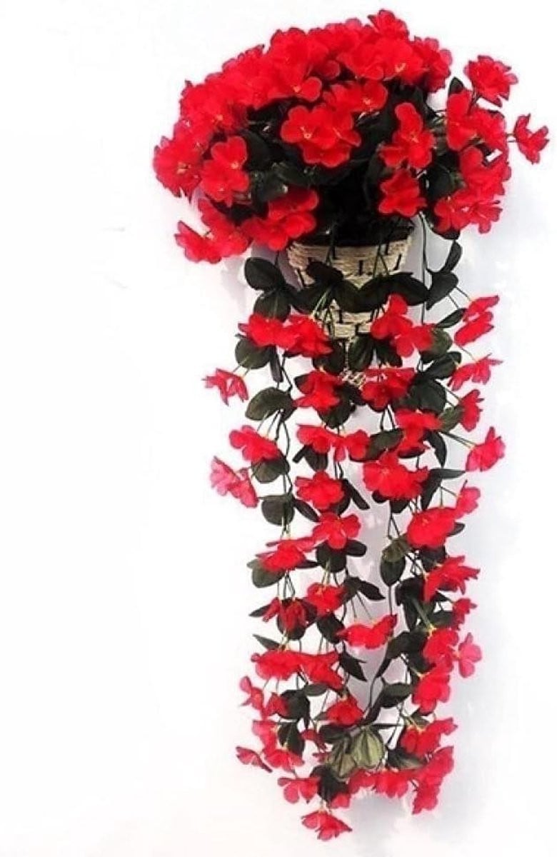 Nep Orchidee Bloem Rood - Kunstbloem Partij voor Woondecoratie