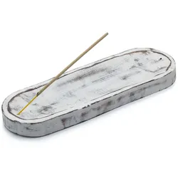 Large Incense Tray 30x10cm - Classic Whitewash