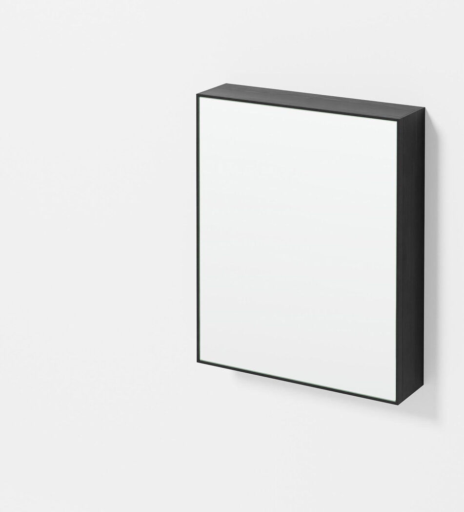 Brayden Studio Mendocino Surface Framed Mirrored Bathroom Cabinets with Mirror and 3 Adjustable Shelves Dark Oak 550mm H