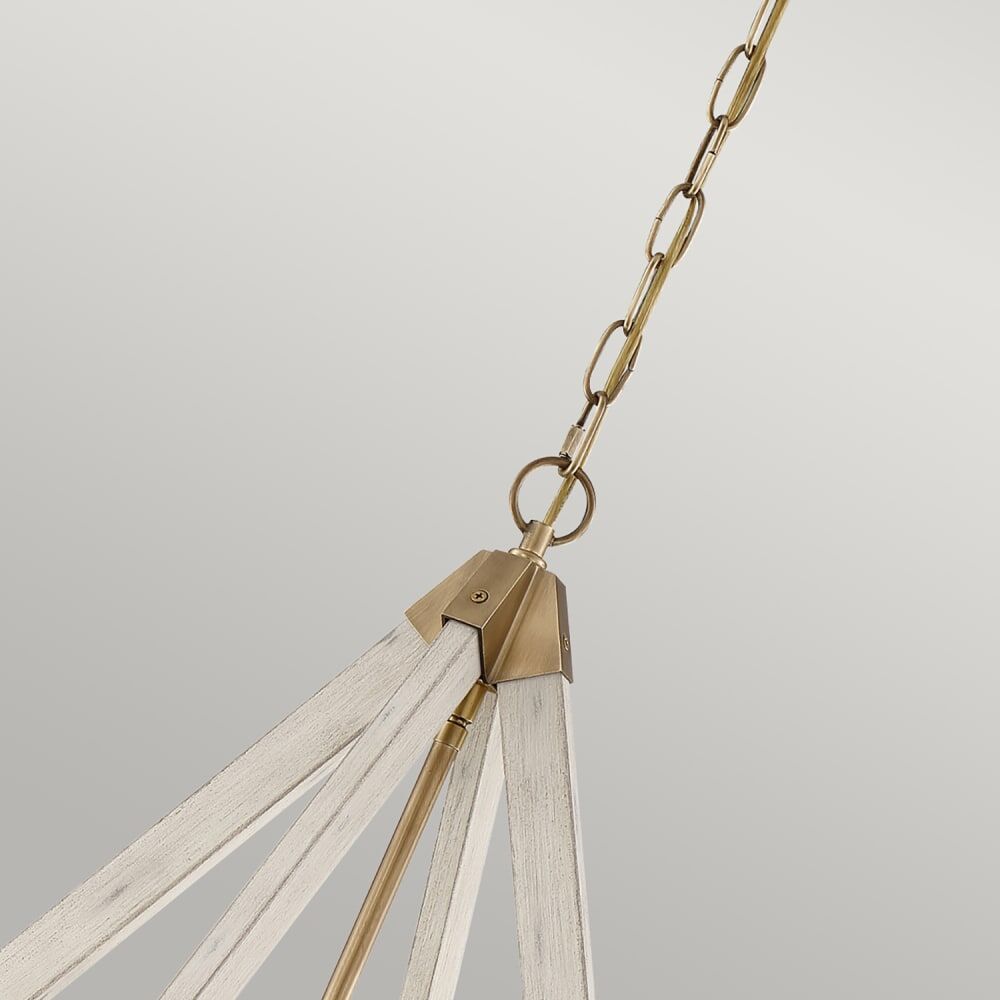 ELSTEAD LIGHTING Lustre en acier finition laiton vieilli Blanc 10x10x10cm