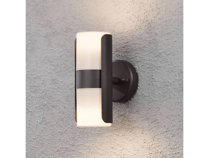 Wandlamp buiten Modena, dimbaar, zwart, Aluminium, Modern, Wandlamp buiten