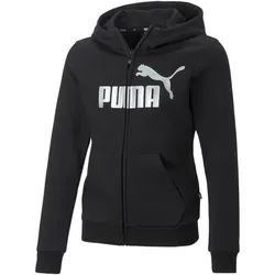 PUMA Ess+ Metallic Logo Fleece-Kapuzenjacke Mädchen PUMA black 116