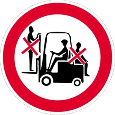 Aufkleber Mitfahren verboten, Folie, Ø 200 mm