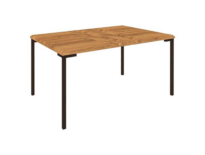 The Beds Abies Esstisch 130x80cm Massivholz Wildeiche Vierfußgestell 6 Sitzplätze