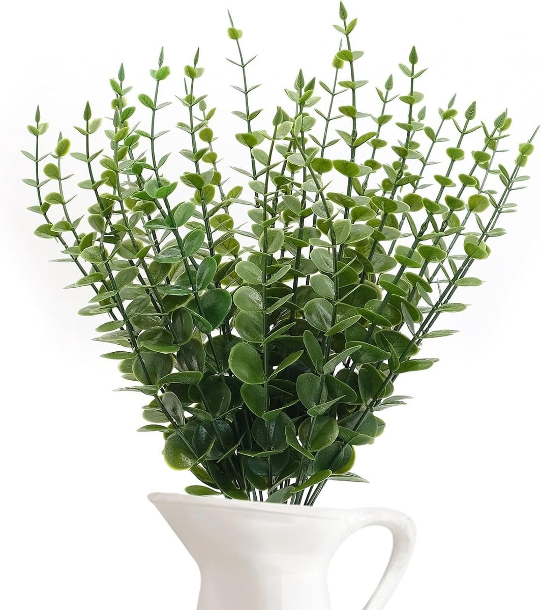 30 stuks Kunstmatige eucalyptus takken - Groen - Hoogte: 38 cm