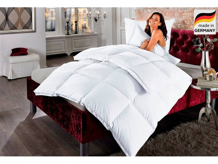 Daunenbettdecke GOODPRODUCT Köniz, 100% Daunen, alle Wärmeklassen, hergestellt in Deutschland , weiss (weiß), B:200cm L:220cm, Bezug: 100% Baumwolle, Bettdecken, Daunenbettdecke, hergestellt in Deutschland