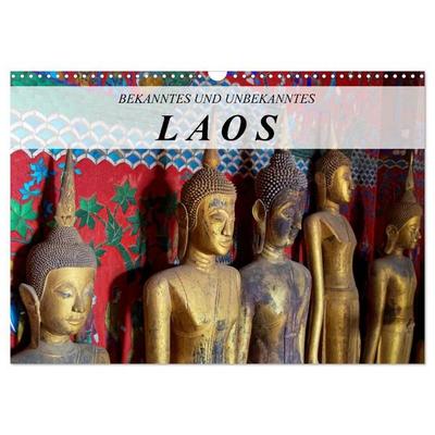 Bekanntes und Unbekanntes Laos (Wandkalender 2027 DIN A3 quer), CALVENDO Monatskalender