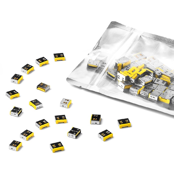 SMARTKEEPER ESSENTIAL 100x USB-A Blocker Gelb SLSART-0028