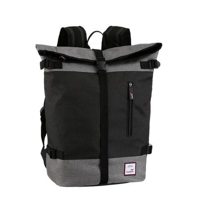 Cityrucksack KANGAROOS, Damen, Gr. B/H/T: 31cm x 53cm x 15cm, schwarz, Nylon, Rucksäcke Cityrucksack, mit modischem Roll Top