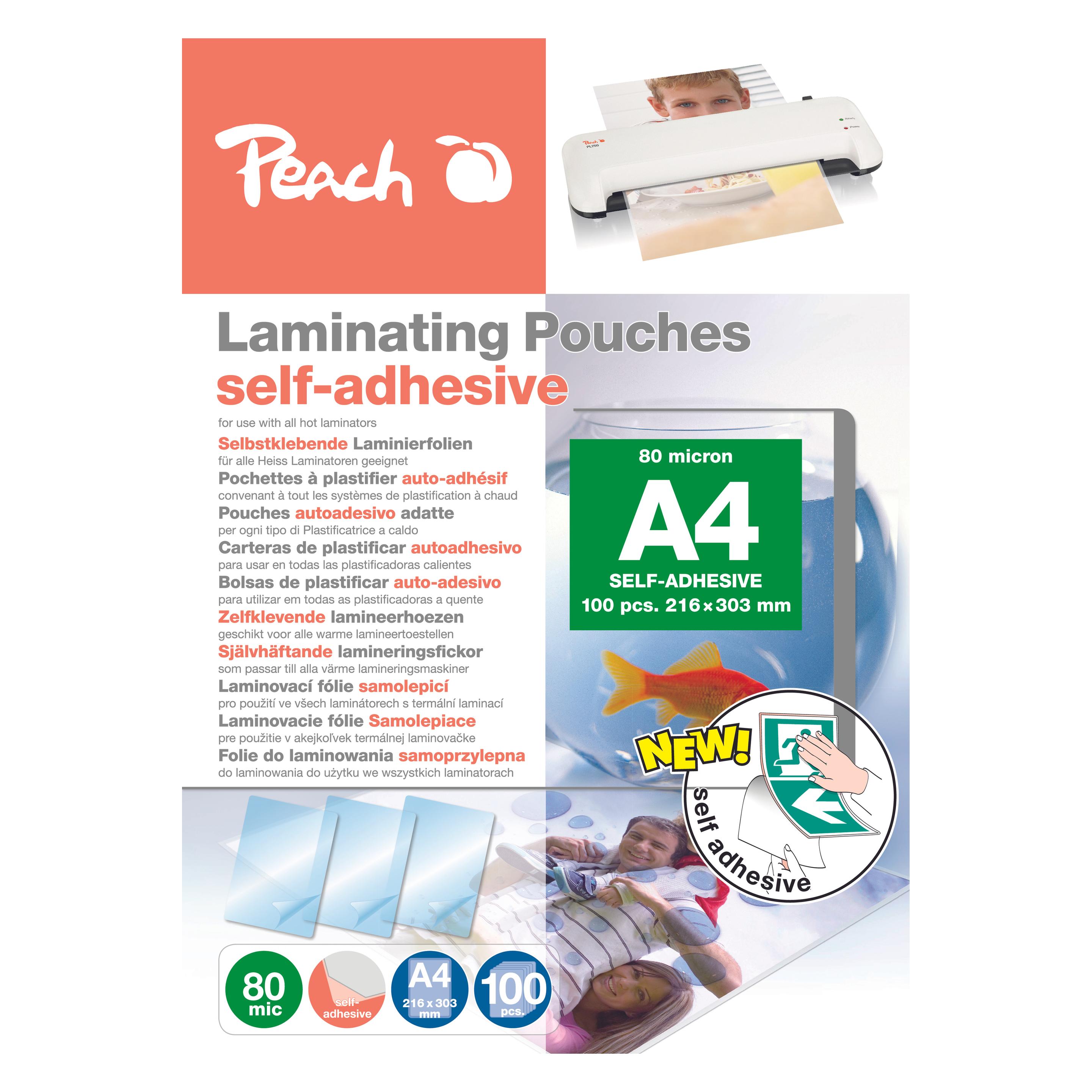 Peach Laminierfolie A4 (A4, 100 Stk., 80 µm) (510588)
