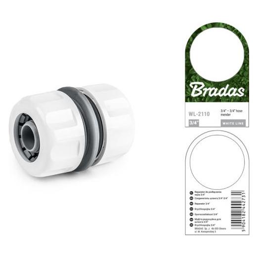 Bradas Schlauchverbinder WHITE LINE, 3/4", weiá (Kupplung) (WL-2110)