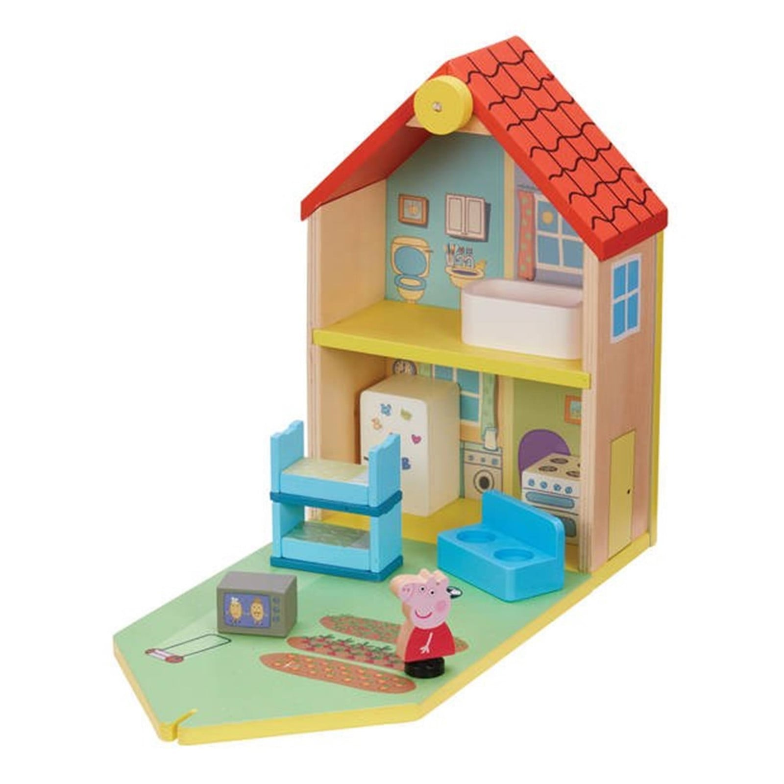 Peppa Pig houten speelgoed Familiehuis met figuurtjes en accessoires