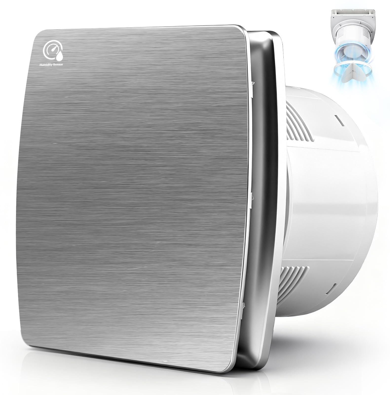 Selius Stille badkamerventilator 100 mm met vochtsensor en timing