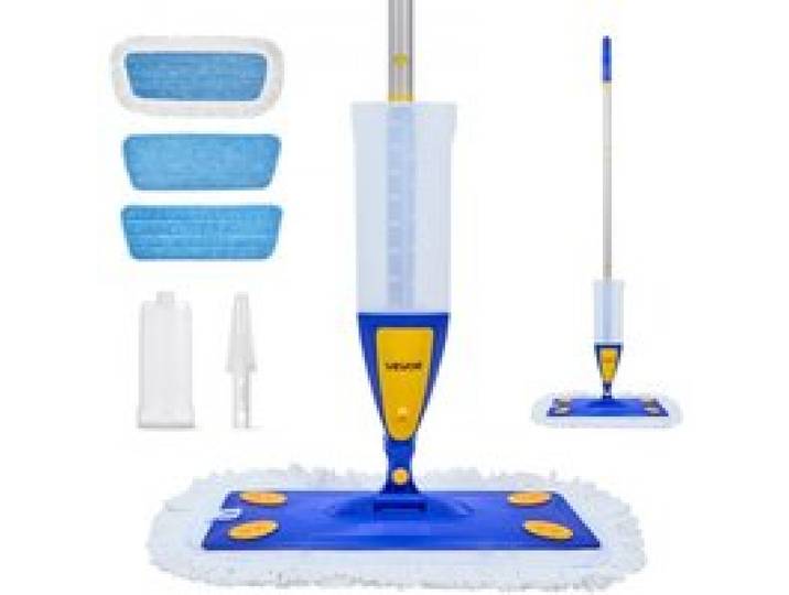 VEVOR Sprühwischer Bodenwischer mit 3 wiederverwendbaren waschbaren Wischpads, Sprühmopp mit nachfüllbaren 800 ml Wassertank & Sprühfunktion für Reinigung von Fliesenböden Vinylböden Holzböden