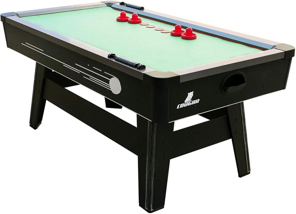 Cougar Table de air hockey, accessoires compris (palets et poussoirs) Noir 183x81x97cm
