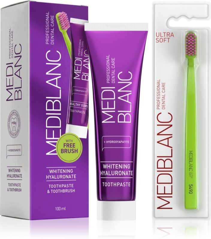 MEDIBLANC Set TP Hyaluron 100ml + TB Ultra Soft Green Single dental care set