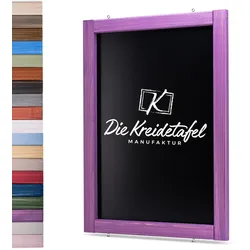 Die Kreidetafel Manufaktur Kreidetafel mit Holzrahmen / Flieder 60x140cm