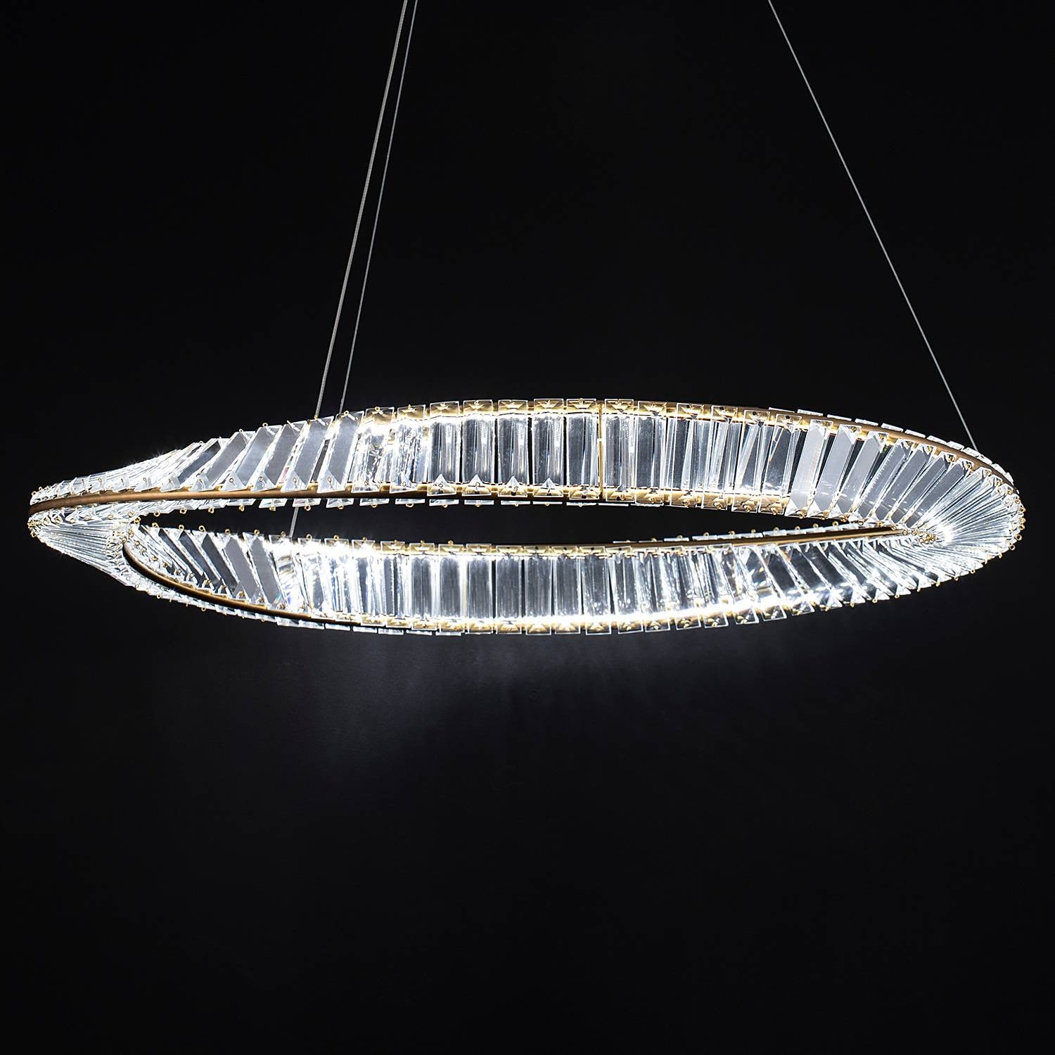 home24 Hanglamp Aurelia type B, Diameter: 80 cm, Goud/Messing, LED
