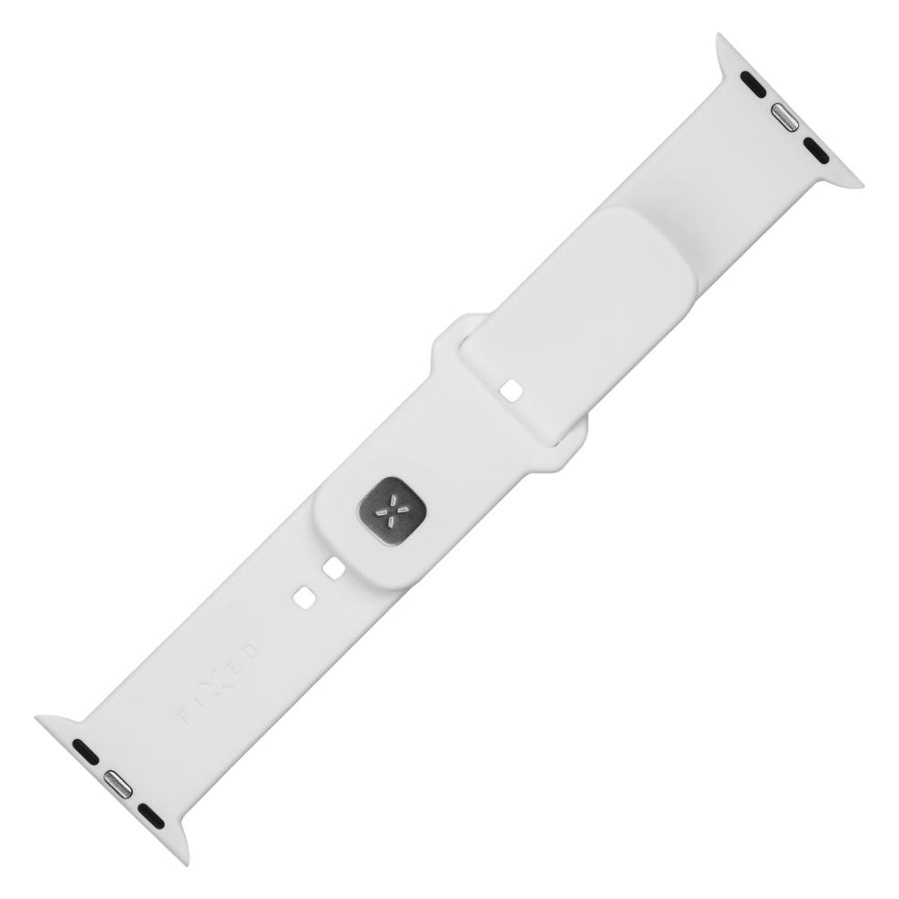 Fixed Silikon Sporty Clock Block Apple Watch 38/40/41mm Smart Watch, Weiss (Silicone, Silikon) (FIXSST2-436-WH)