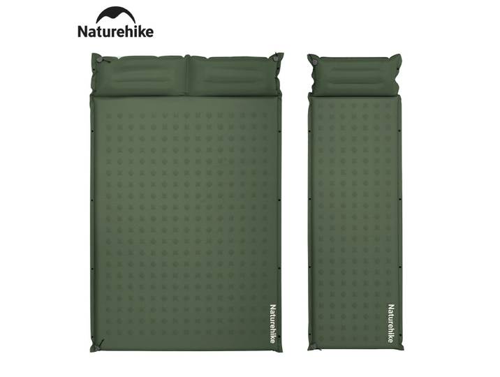 Matelas gonflable Naturehike, matelas pneumatique auto-gonflant avec oreiller, épaisseur 6 cm, matelas pneumatique raccordable, tapis de couchage pour 1 à 4 personnes