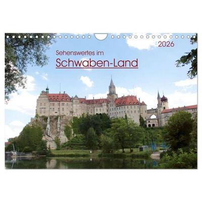 Sehenswertes im Schwaben-Land (Wandkalender 2026 DIN A4 quer), CALVENDO Monatskalender