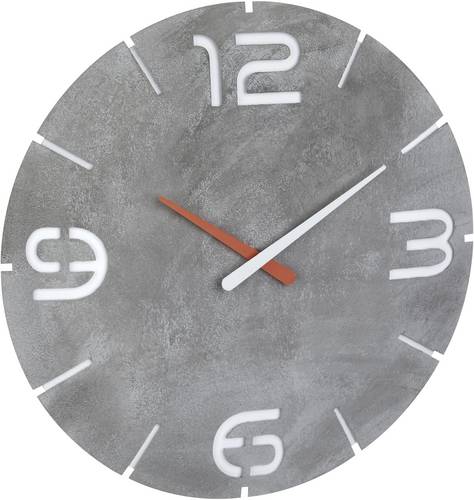 TFA Dostmann 60.3536.15 Funk Wanduhr 35 mm x 35 mm Beton-Grau