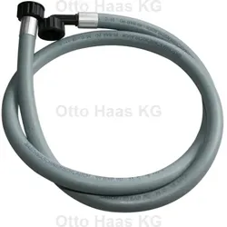 HAAS Zulaufschlauch 1324 grau, 1/2", 1500mm, für Wasch-/Spülmaschine, Gummi