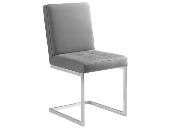Moderano Freischwinger-Stuhl LUPO II, Hellgrau, Stoff