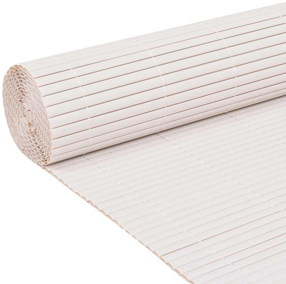 vidaXL Valla de jardín de doble cara blanco 90x400 cm Blanco