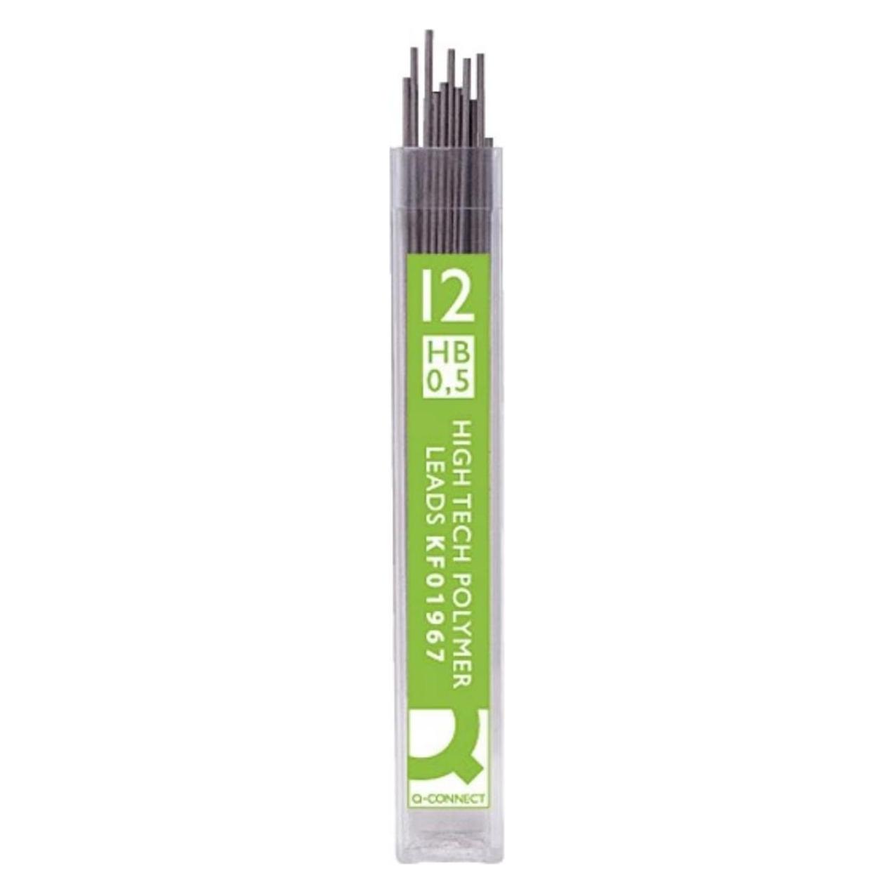 Q-Connect Feinminen 0,5 mm HB (12 Stk., 0.50 mm, HB) (KF01967)