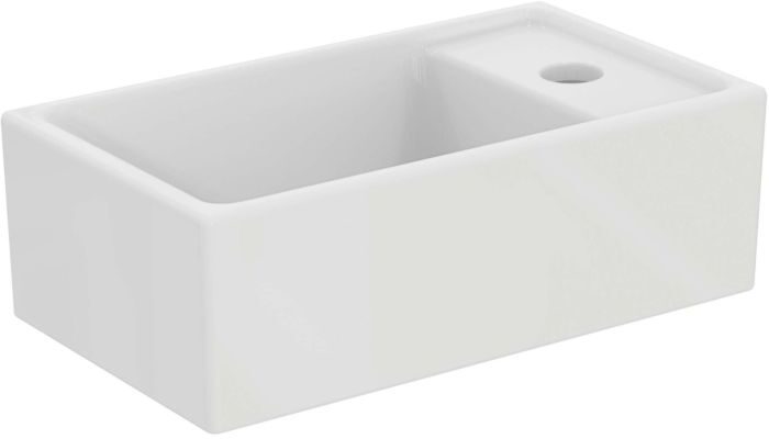 Ideal Standard Plus Möbel-Handwaschbecken-Paket R0569TI Grau glänzend lackiert, 37x21x67cm, Hahnloch rechts