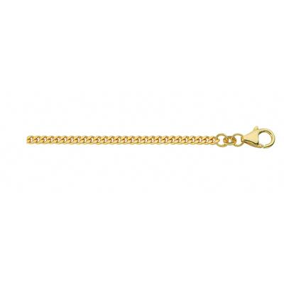 Kette ohne Anhänger ADELIA´S "Flachpanzerkette Halskette 333 Gold ( 8K )" Gr. 36, gold, Halsketten, Herren, 36, Gold, Goldkette