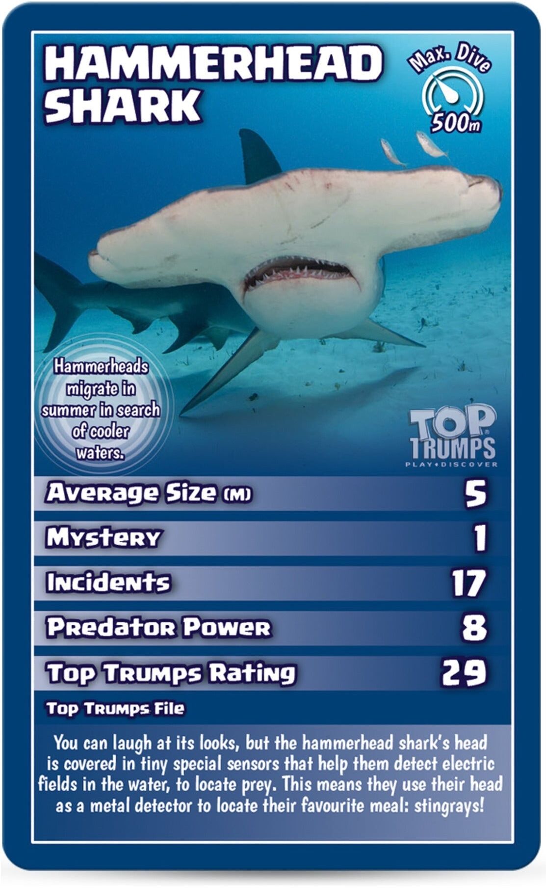 Top Trumps Sharks Card Game by Winning Moves, Ages 8+, 30 Shark Species, Educational Learning Game