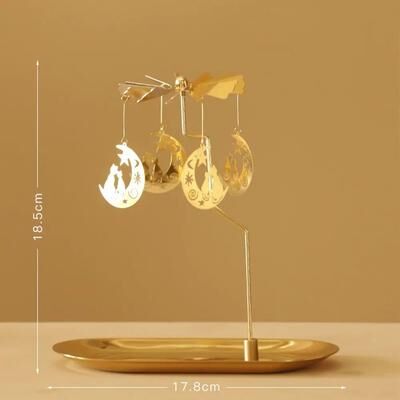 Inspire Essentials Gold Rotating Tealight Candle Holder For Home And Wedding Decor 5