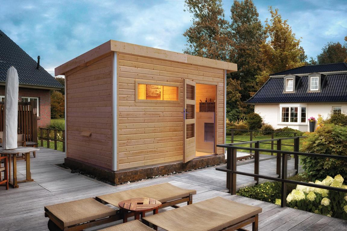KARIBUHOLZT Sauna Skrollan2, 9kW ext. Strg. mod.Tür 16880278