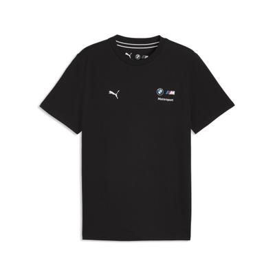 T-Shirt PUMA "BMW M MOTORSPORT Essentials T-Shirt Herren", Herren, Gr. S, schwarz, Obermaterial: 100% Baumwolle. Rippe: 80% Baumwolle, 20% Polyester, clean, regular fit, Rundhals, Shirts T-Shirt