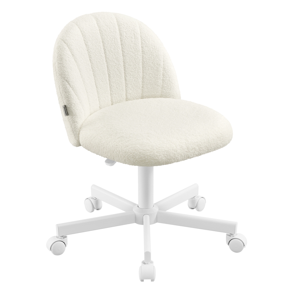 SONGMICS Fleecestuhl mit Polsterung Cremeweiß OBG027WD01
