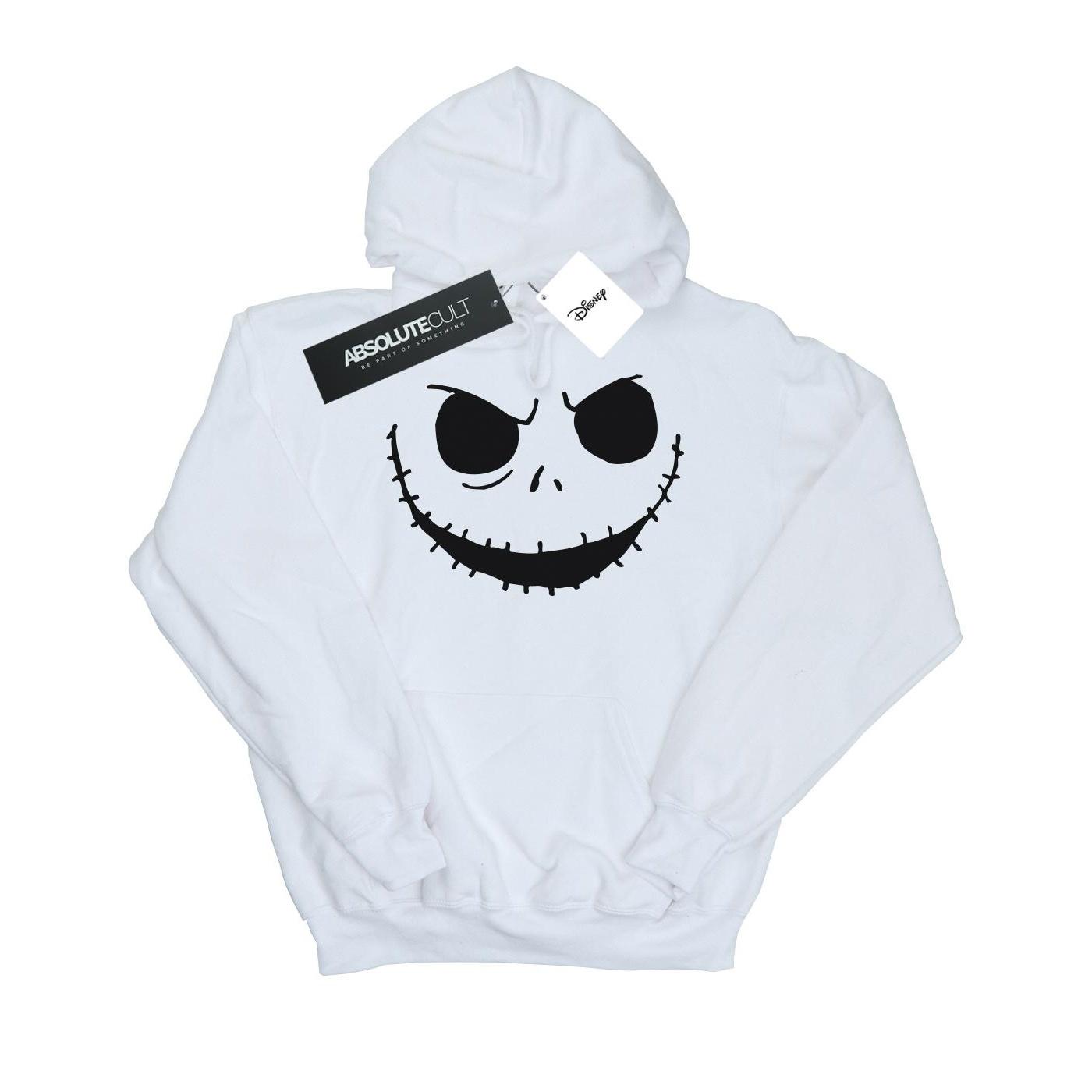 Disney Heren Nightmare Before Christmas Jack's Face Bold Hoodie (Wit)