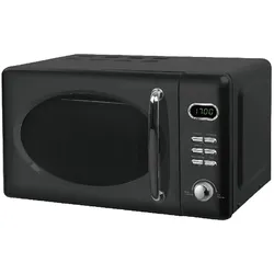 Wolkenstein Mikrowelle WMW720 B - schwarz, Retro-Design, 700Watt, 20l, nostalgie