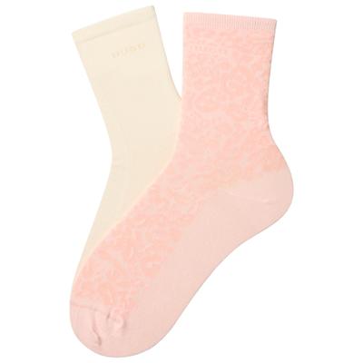 Socken HUGO UNDERWEAR "LEO LOGO", Damen, Gr. 35-38, Sockengröße, rosa (light, pastel pink 689), Baumwollmischung, elastisch, Socken Socken, mit HUGO-Schriftzug